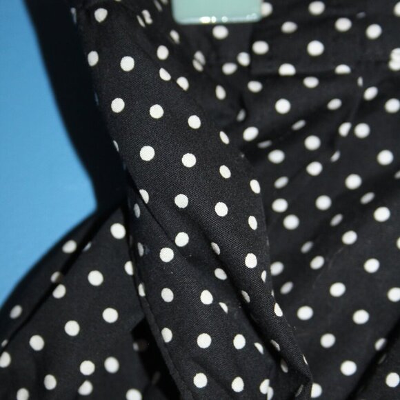 Orvis Made in USA Black and White Polka Dot Skirt Size 14 100% Cotton Modest - Picture 5 of 14